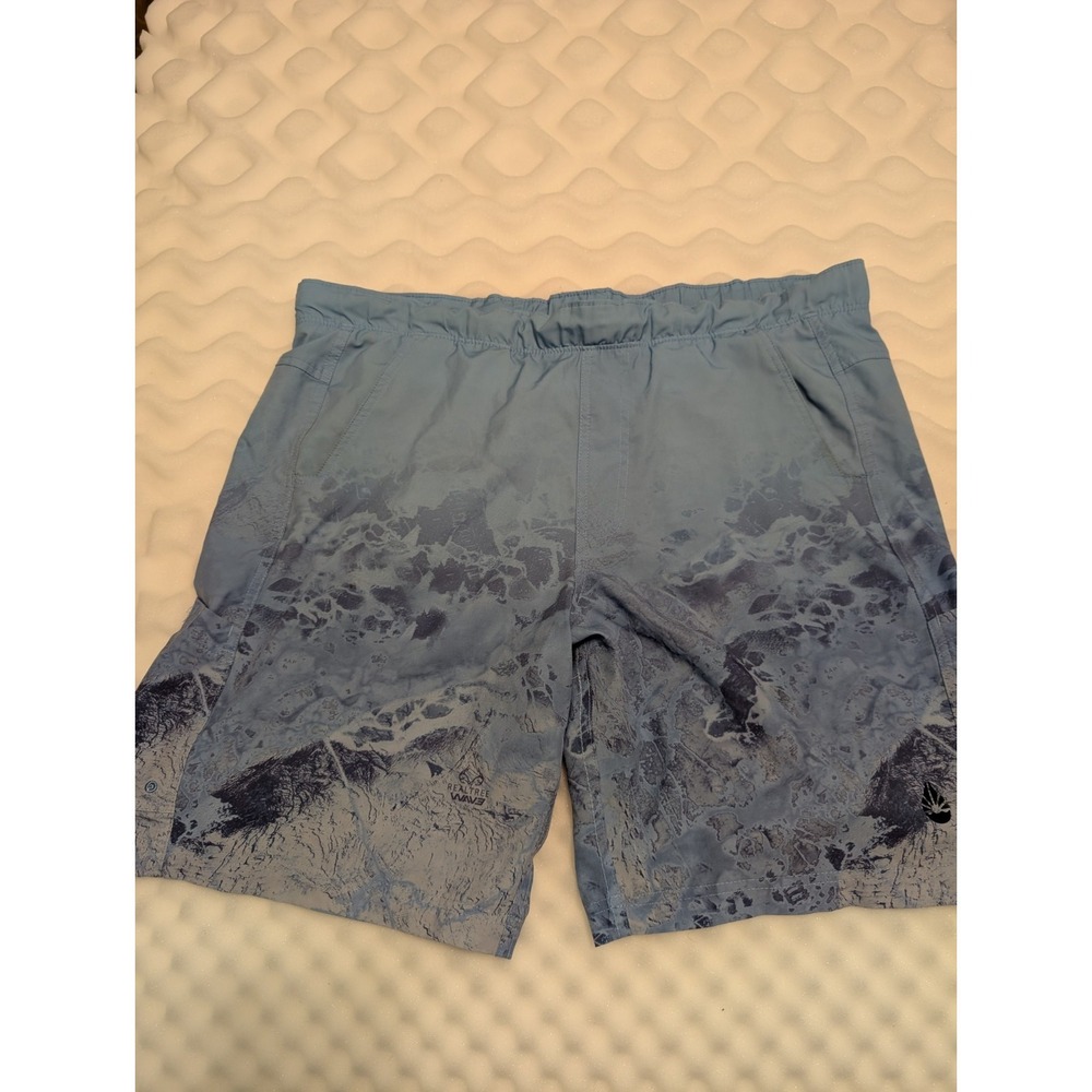 O'RAGEOUS Trunks Mens Large Blue Realtree Wave Fishing Swim Board Shorts